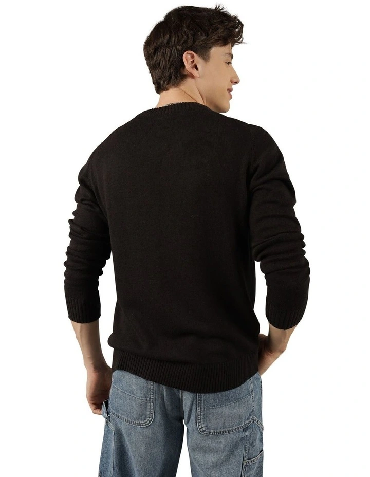 Super Soft Crew Neck Sweater in Black