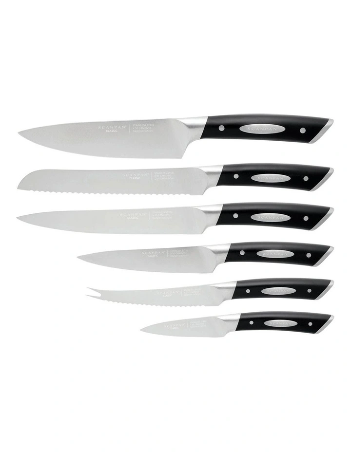 Classic Knife Block Set 7Pc in Brown
