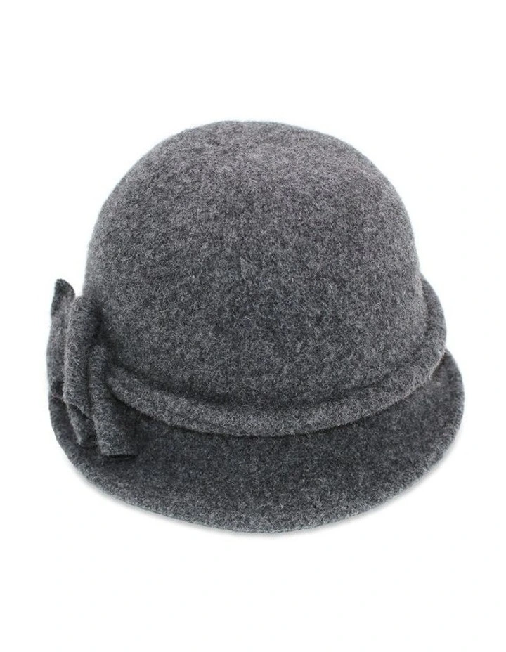 Joy Woolen Pull On Hat in Charcoal
