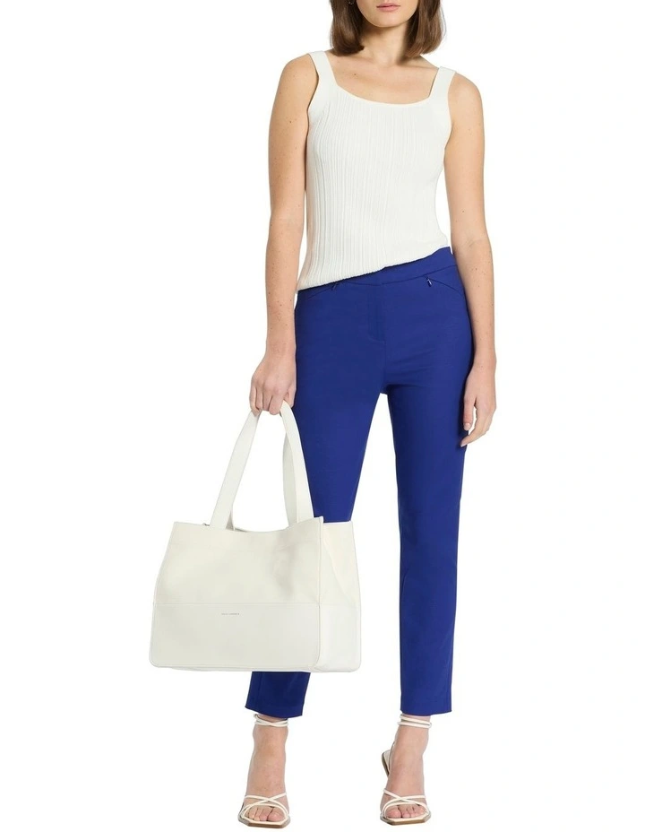 Sarah Compact Cotton Pant in Royal Blue