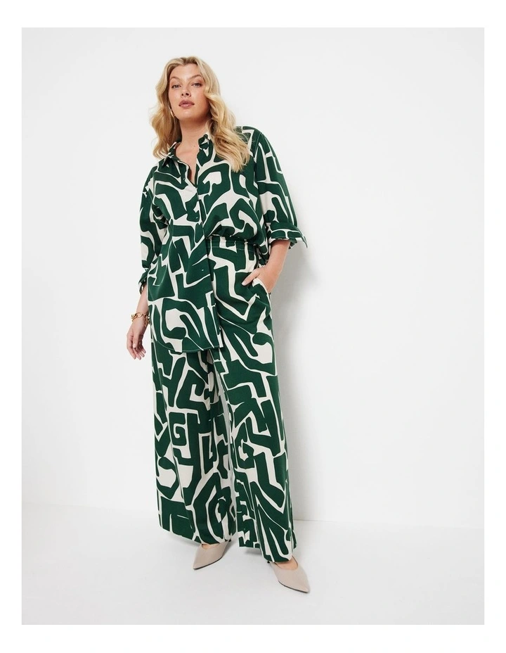 The Draped Print Pant in Graphic Print