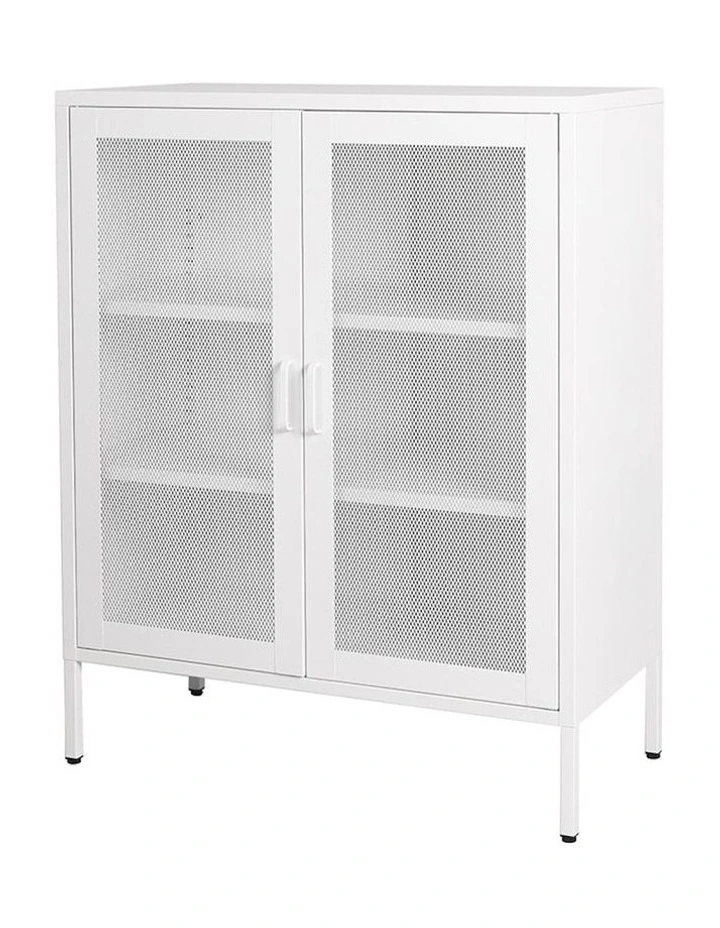 Steel Kitchen Office Storage Cabinet in White