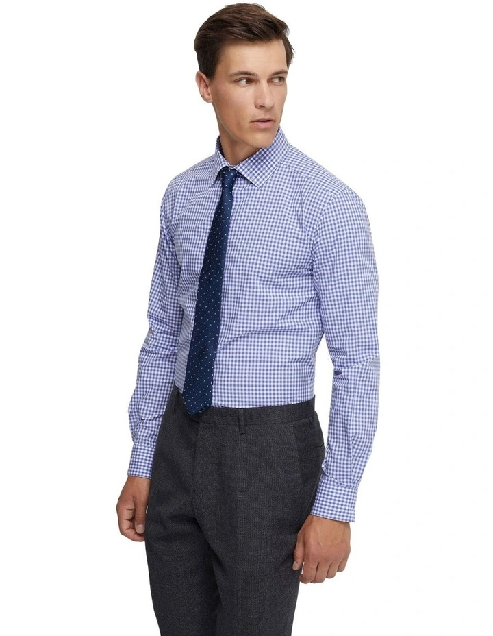 Beckton Cotton Gingham Shirt in Voilet