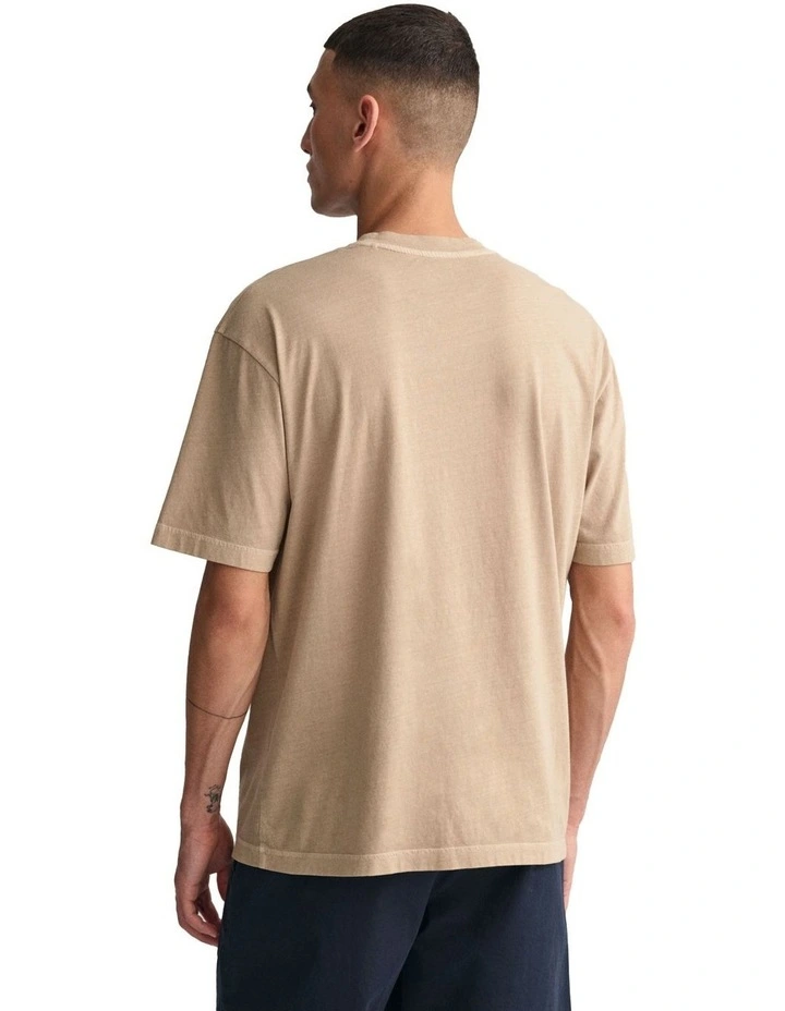 Sunfaded GANT USA T-shirt in Concrete Beige