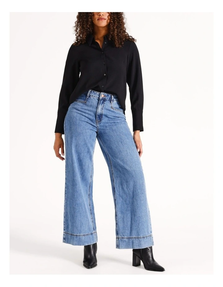 Karin Long Sleeve Shirt in Black