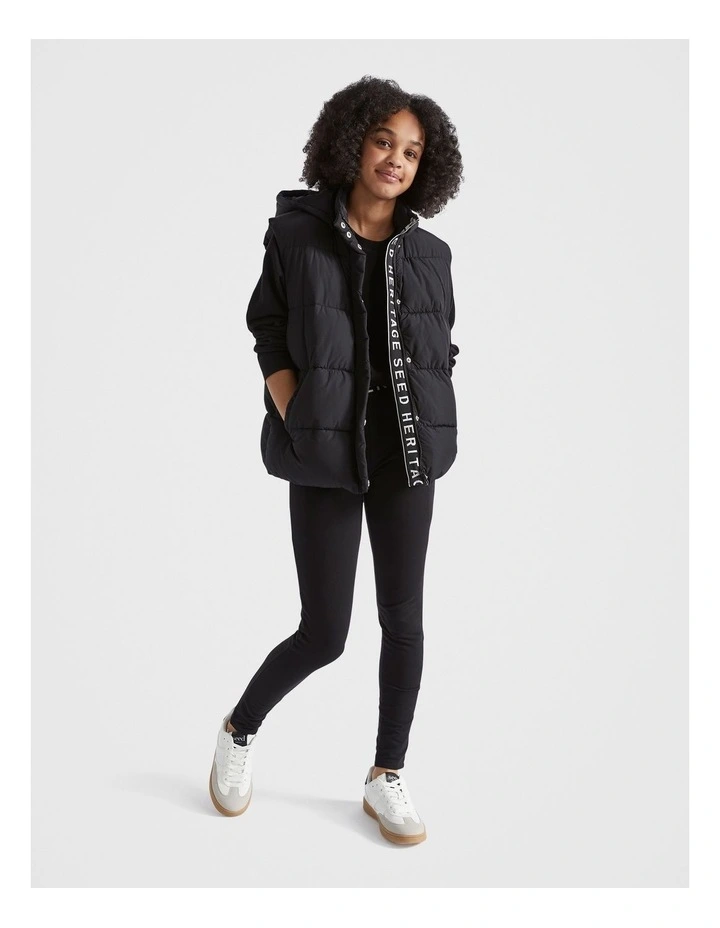 Core Puffer Vest in Black