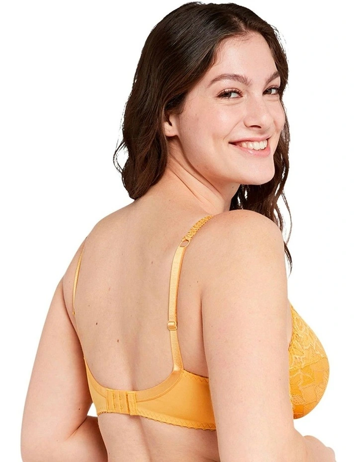 Arum Underwire Balconette Lace Bra in Golden Apricot