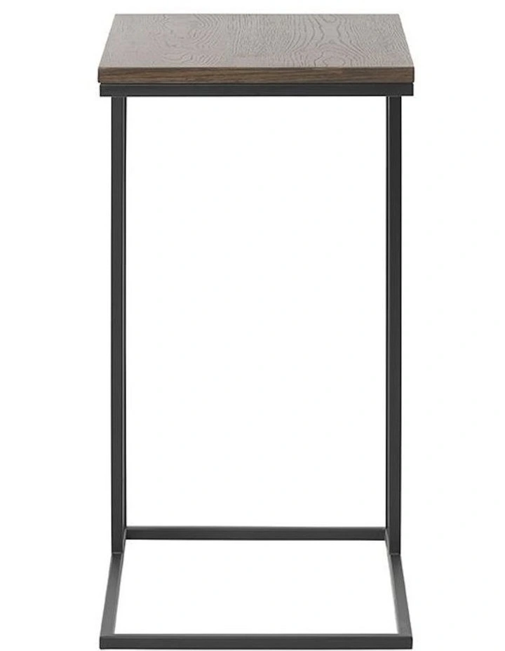Rivoli Laptop Table in Smoked Oak/Black
