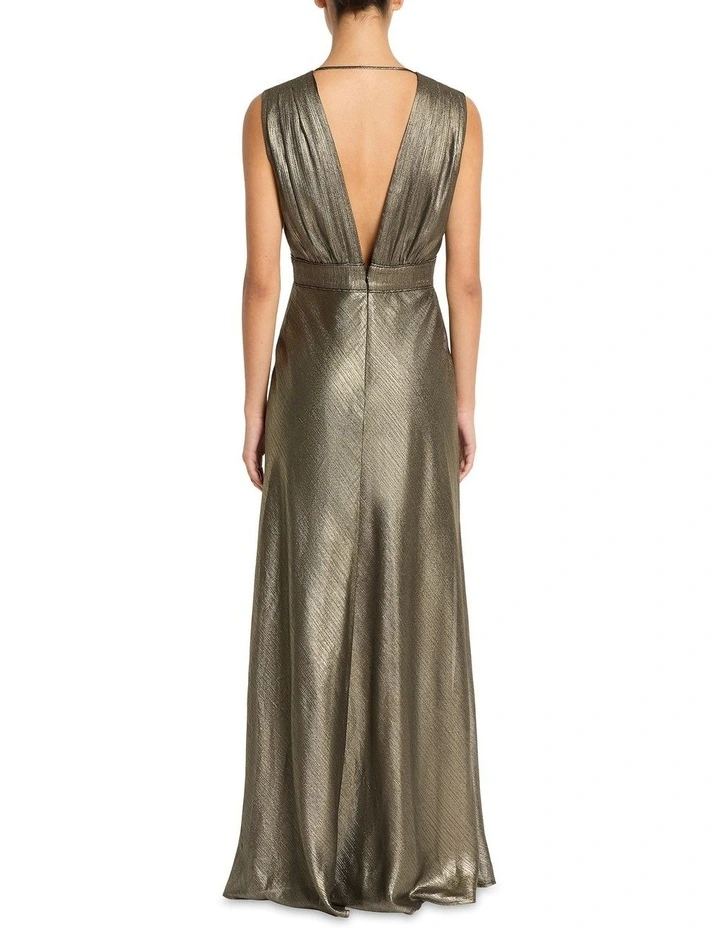 Lost In Monaco Dress in Antique Gold