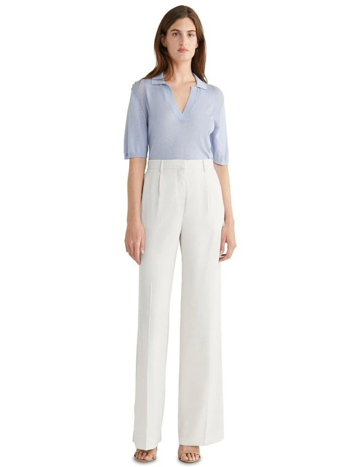 Recycled Wide Leg Pant in Chalk