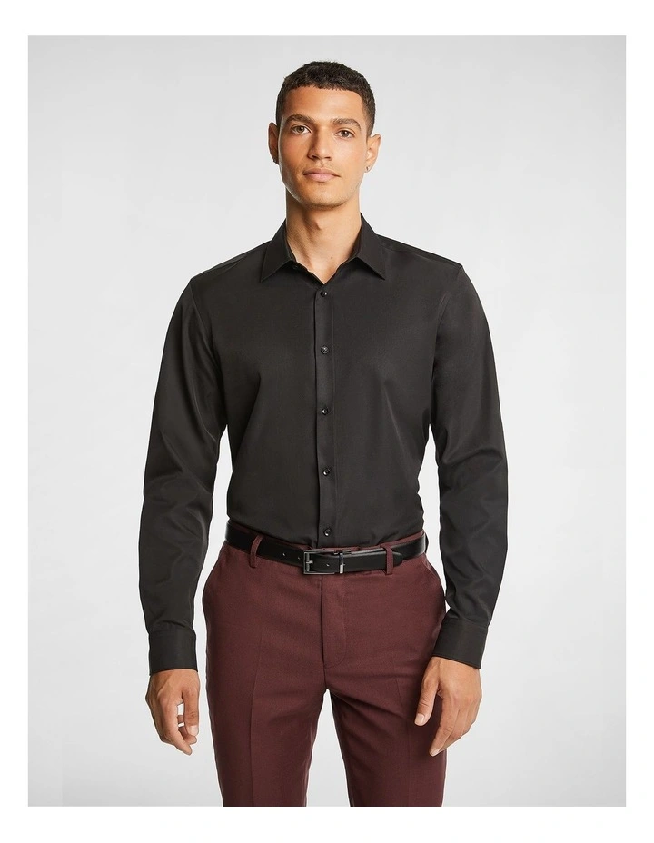 Coolio Regular Dress Shirt in Black