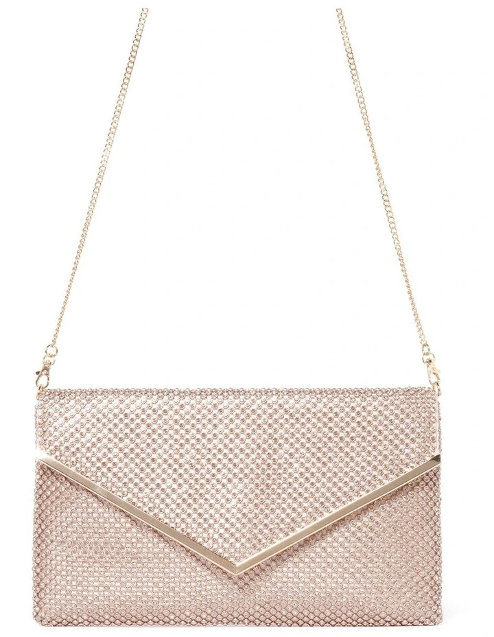 Lea Envelope Clutch in Beige