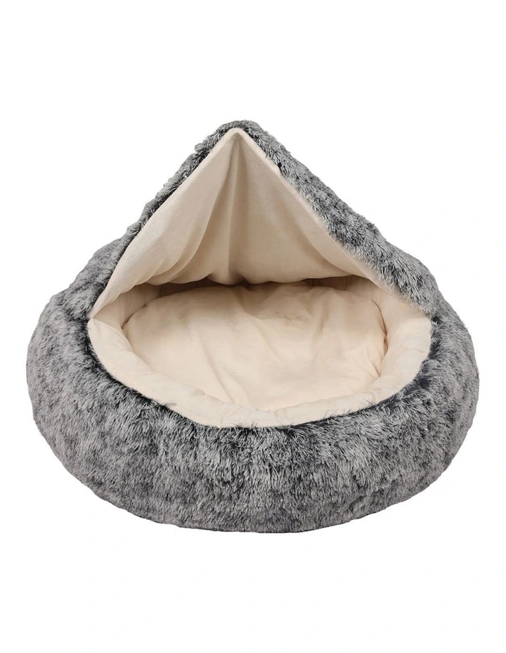 Warm Soft Plush Pet Dog Bed XL in Charcoal