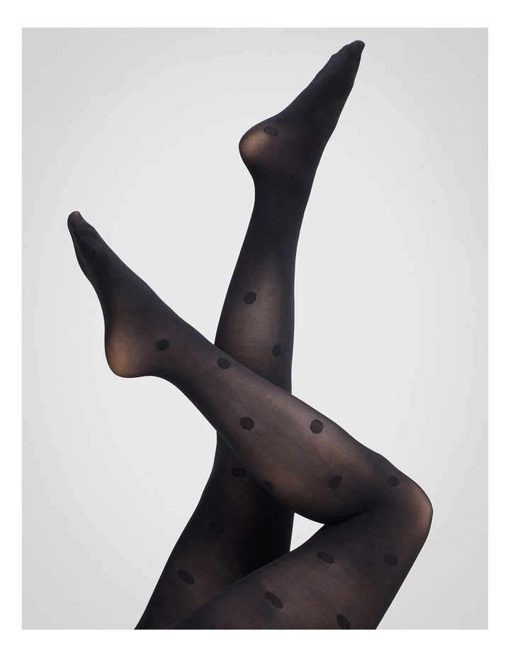 50 Denier Polka Dot Tights in Spot