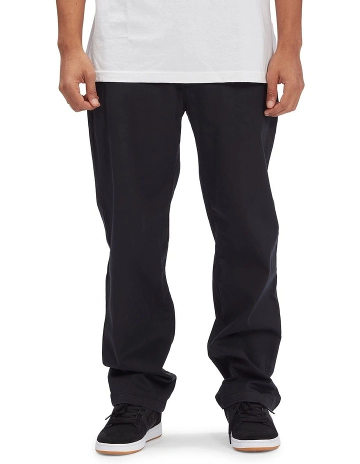 Worker Relaxed Fit Chino Pants in Black
