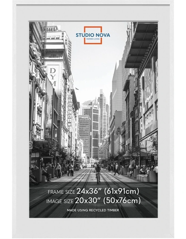 Premium Picture Poster Frame 24x36 to 20x30 in White