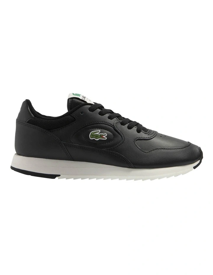 Linetrack Leather Sneakers in Black/Wht