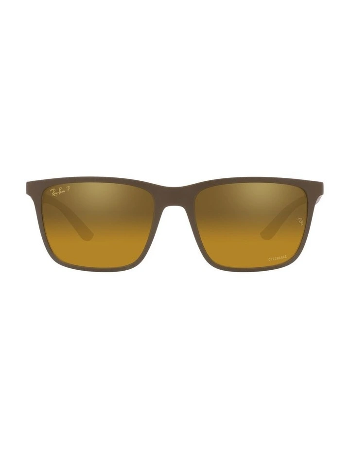 0RB4385 Polarised Sunglasses in Brown