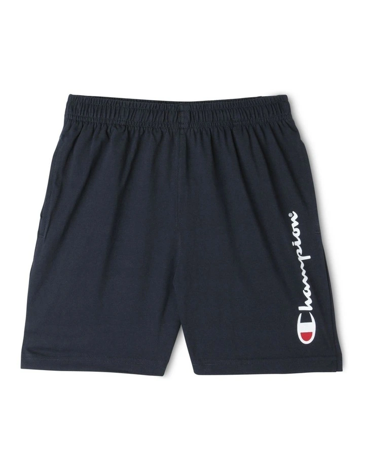 Script Jersey Shorts Navy