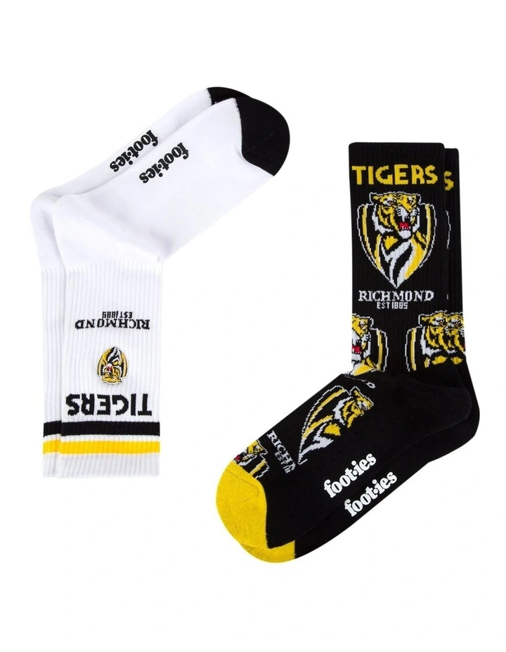 Richmond Mascot Sports Crew Socks 2 Pack in Multi