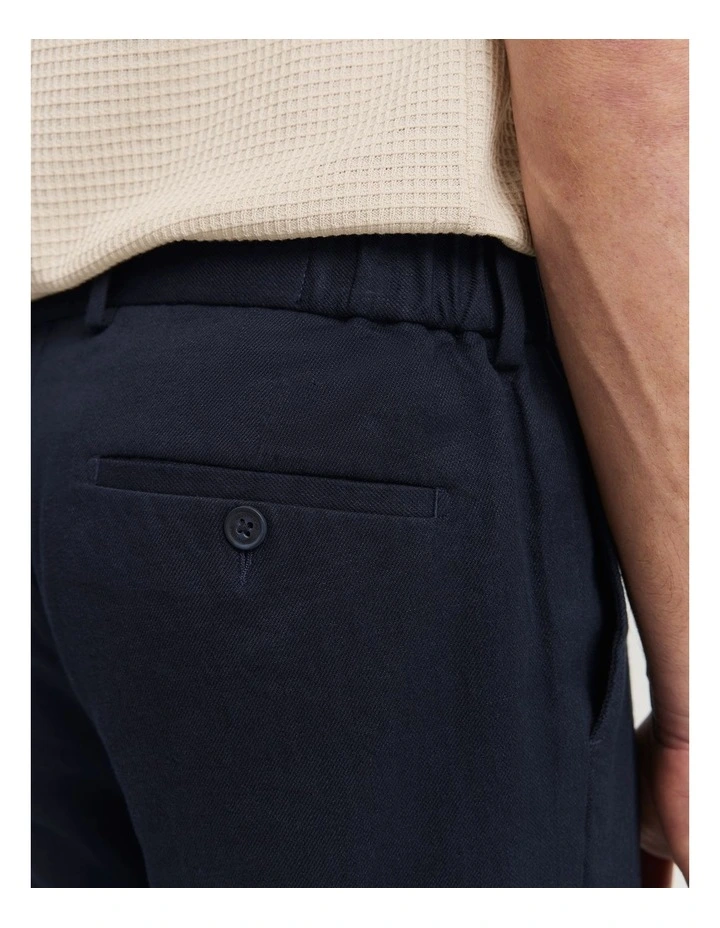 Cotton Linen Pant in Ink
