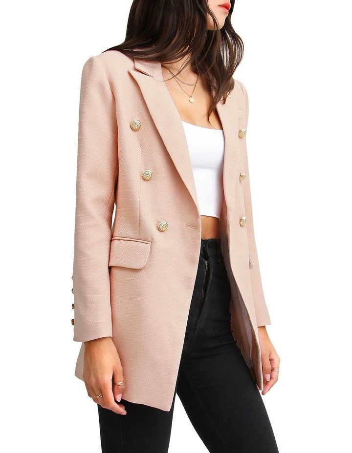 Princess Polina Textured Weave Blazer