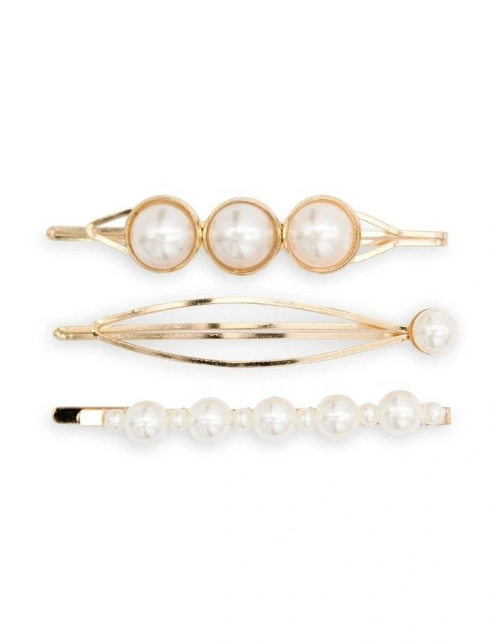 Kimber Hair Clip Set in Pearl