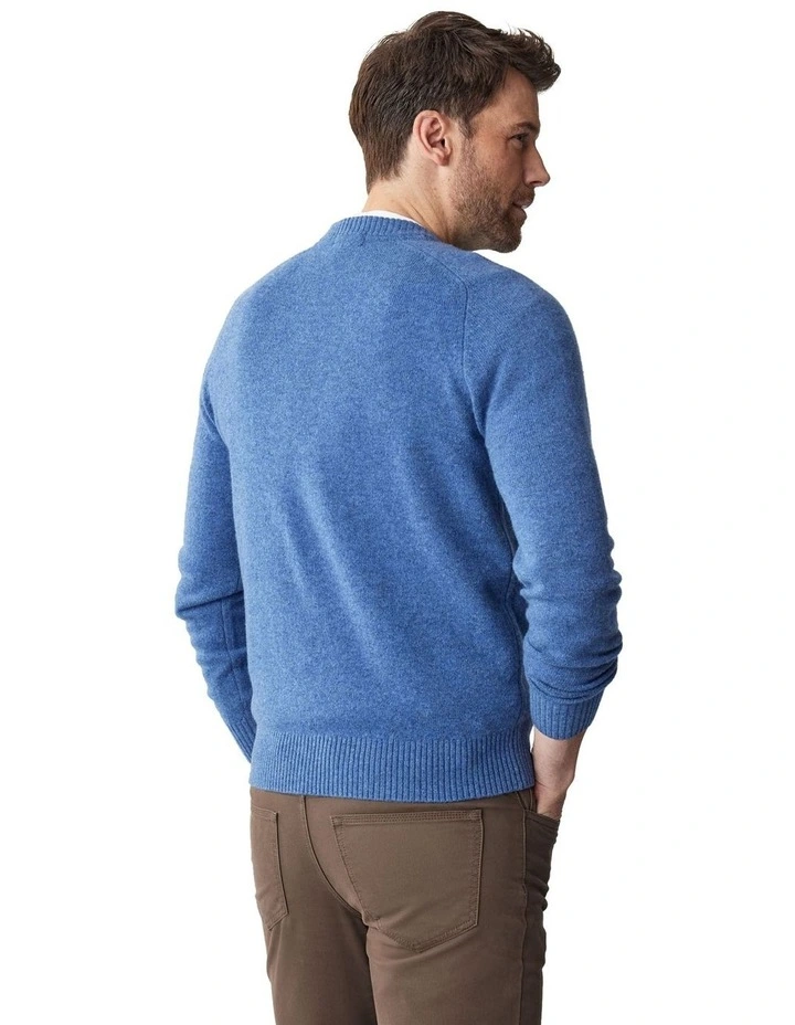 Lambswool Crew Neck Knit in Slate