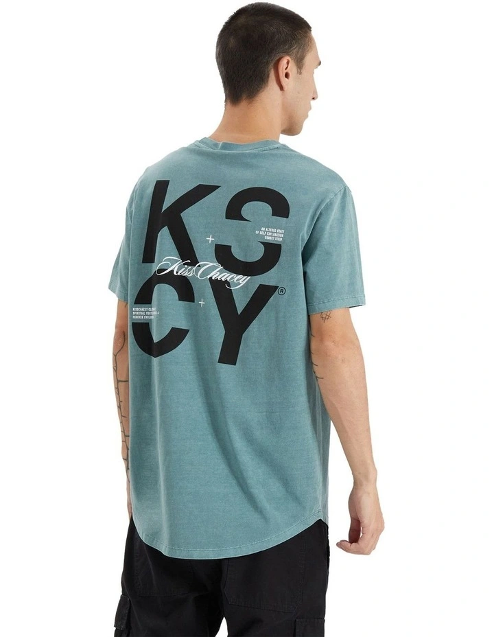 Ferron Dual Curved Tee in Pigment Trellis