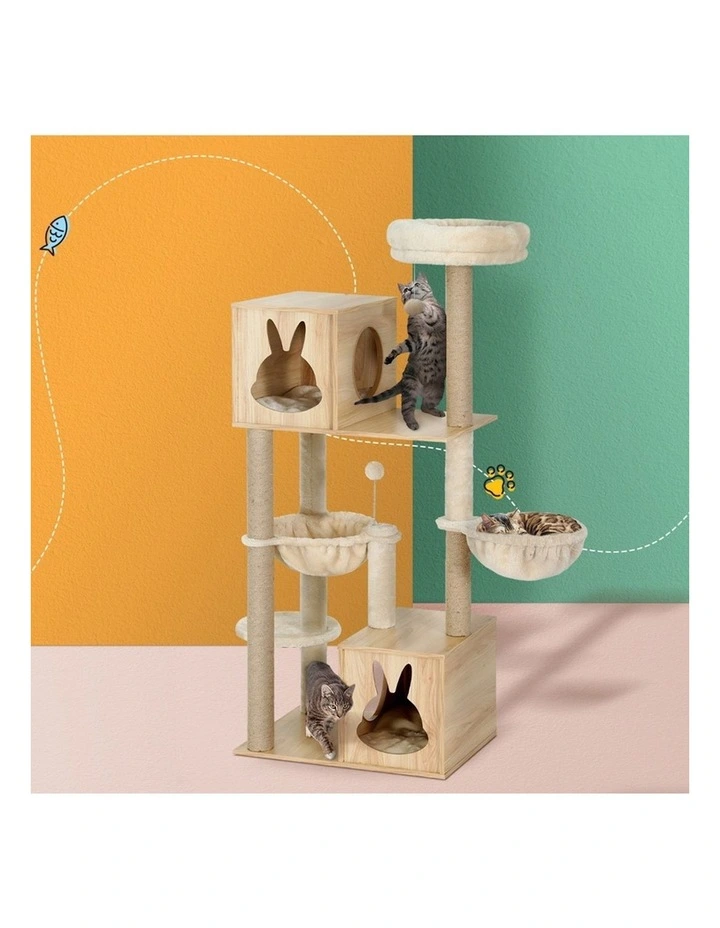 Cat Tree 141cm in Beige
