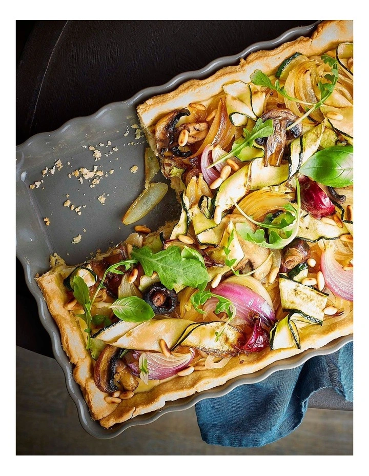 Deep Rectangular Tart Dish in Charcoal
