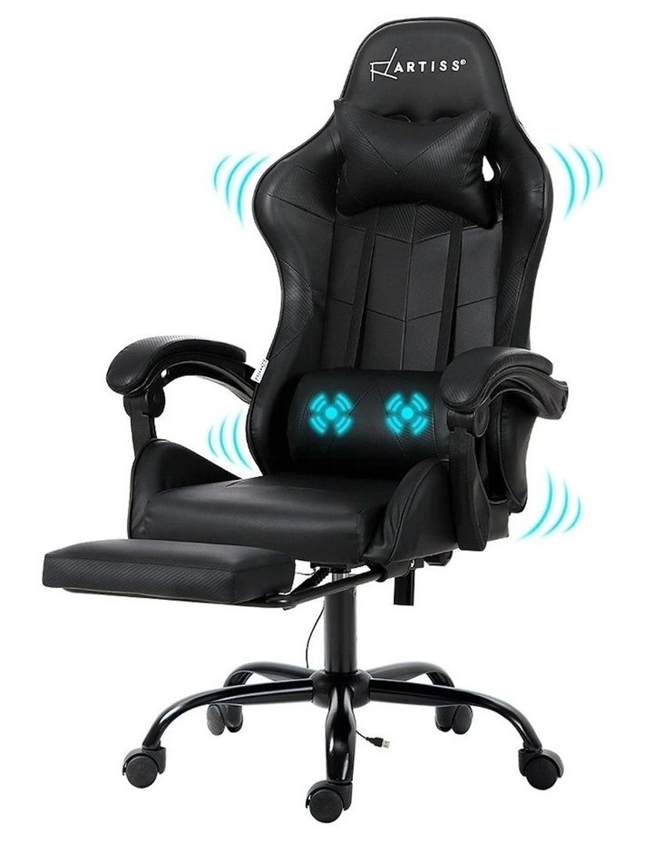 Gaming Massage Office Chair in Black
