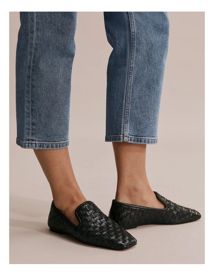 Dahlia Loafer in Black Leather