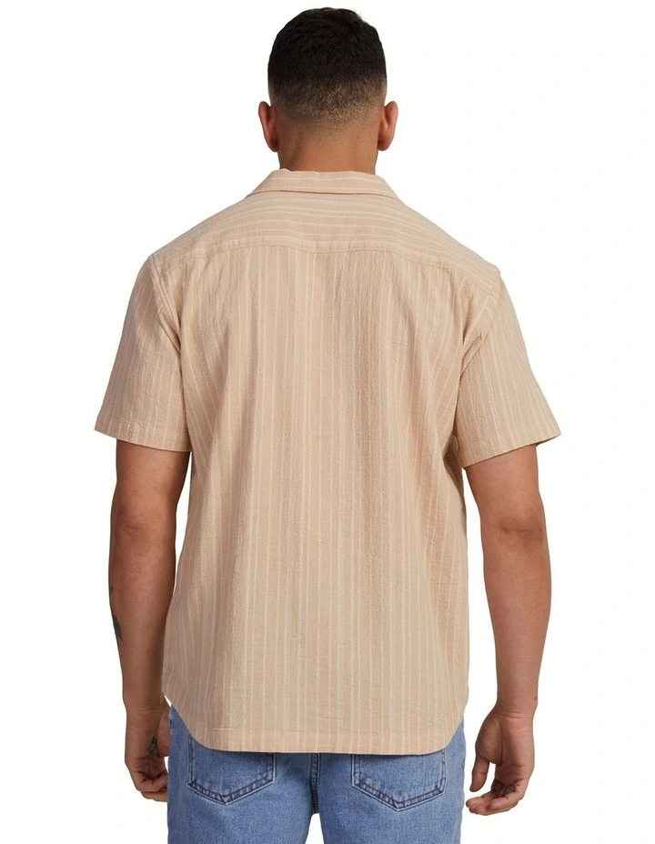 Beat Stripe Shirt in Stone
