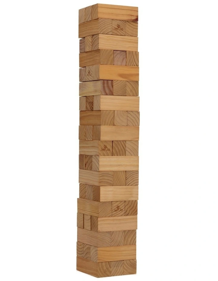 54 Piece Giant Jenga Outdoor Wood Block Game 127cm