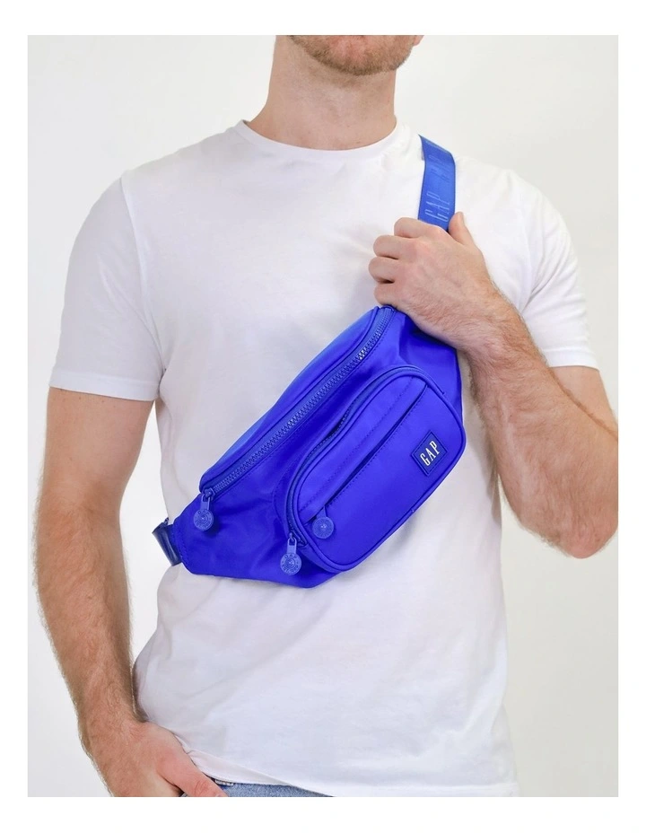 Nylon Bum/Sling Bag in Blue