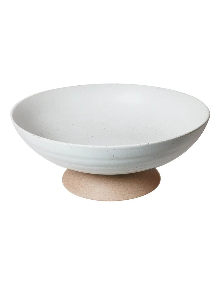 Natural Home 36cm Fruit Bowl in White Speckle