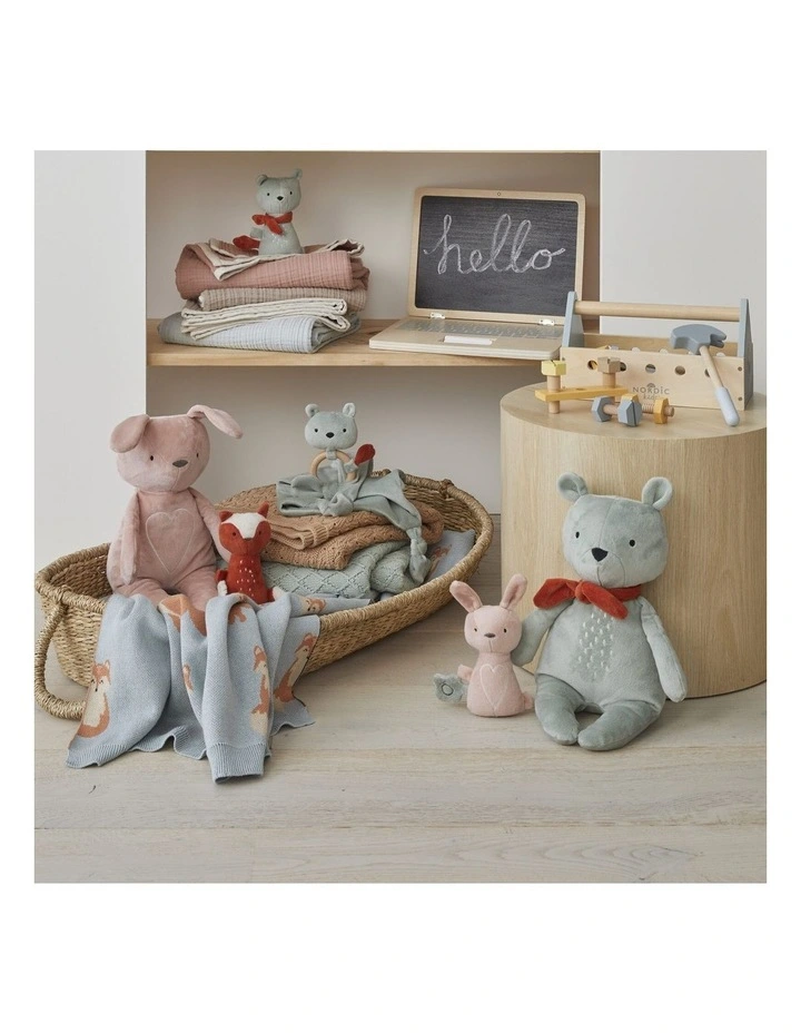 30cm Bodie Bear Comforter Blanket in Green