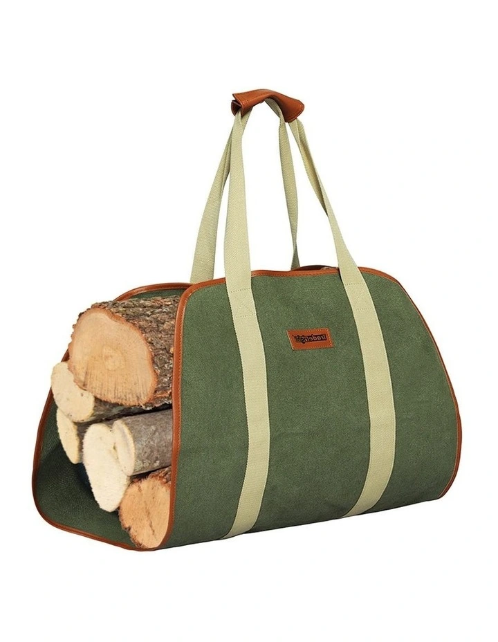 Firewood Carrier Bag in Green