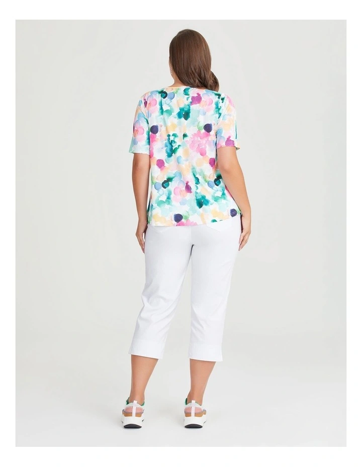 Gelato Spot Keyhole Top in Spot Print