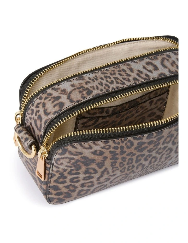 Houston Leather Camera Bag in Animal Multi