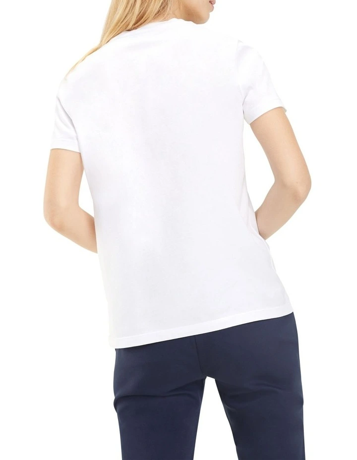 Crew Neck Graphic Tee in White