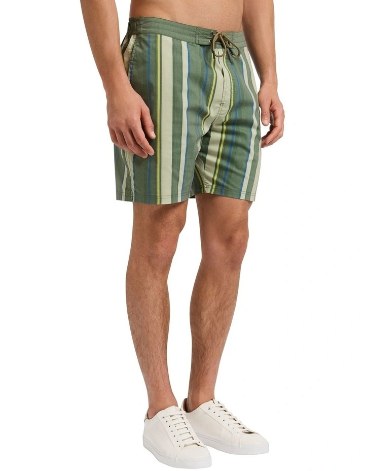 Diego Swim Short in Fern Stripe