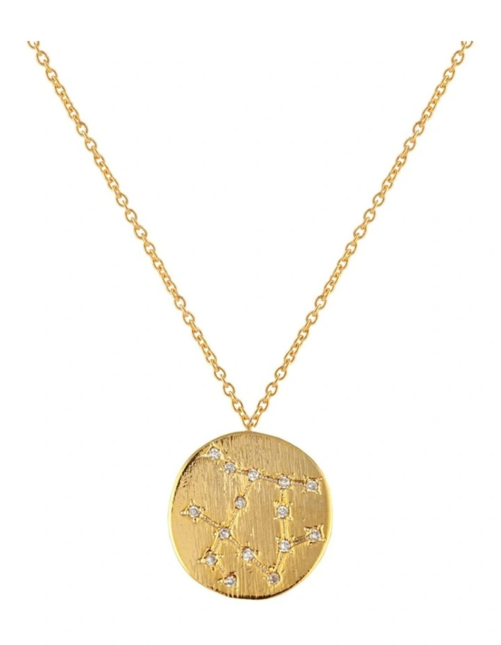 Gemine Zodiac Pendant Gold Necklace