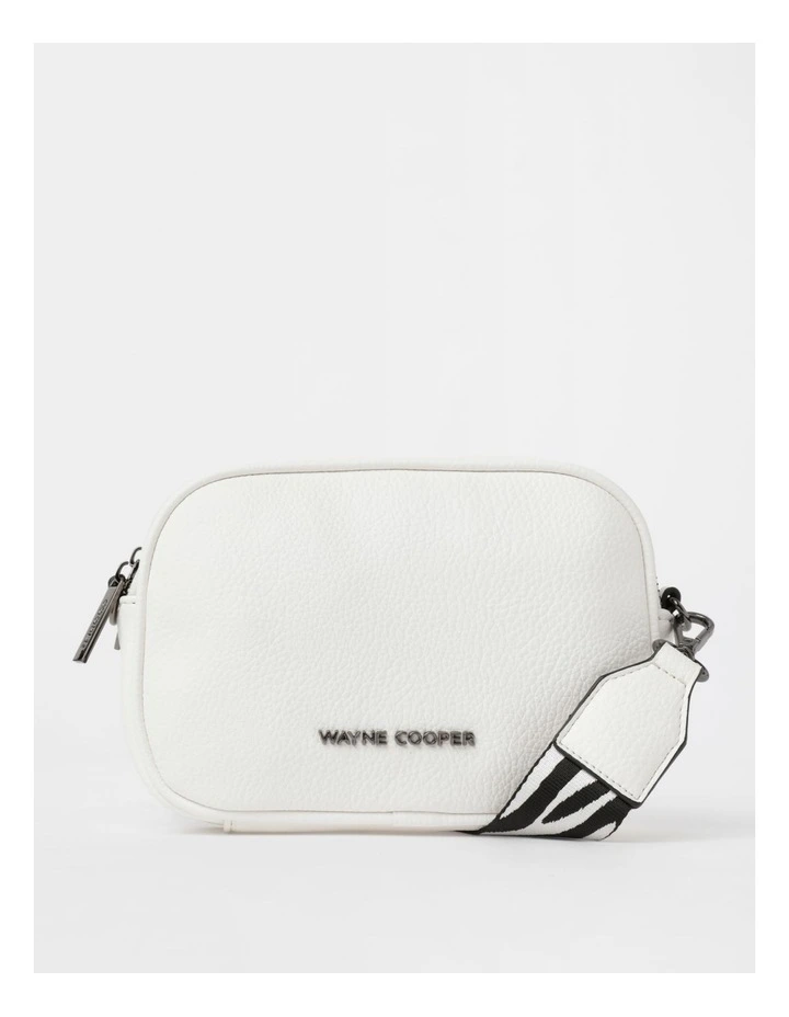 Natalie Crossbody Bag in White Zebra