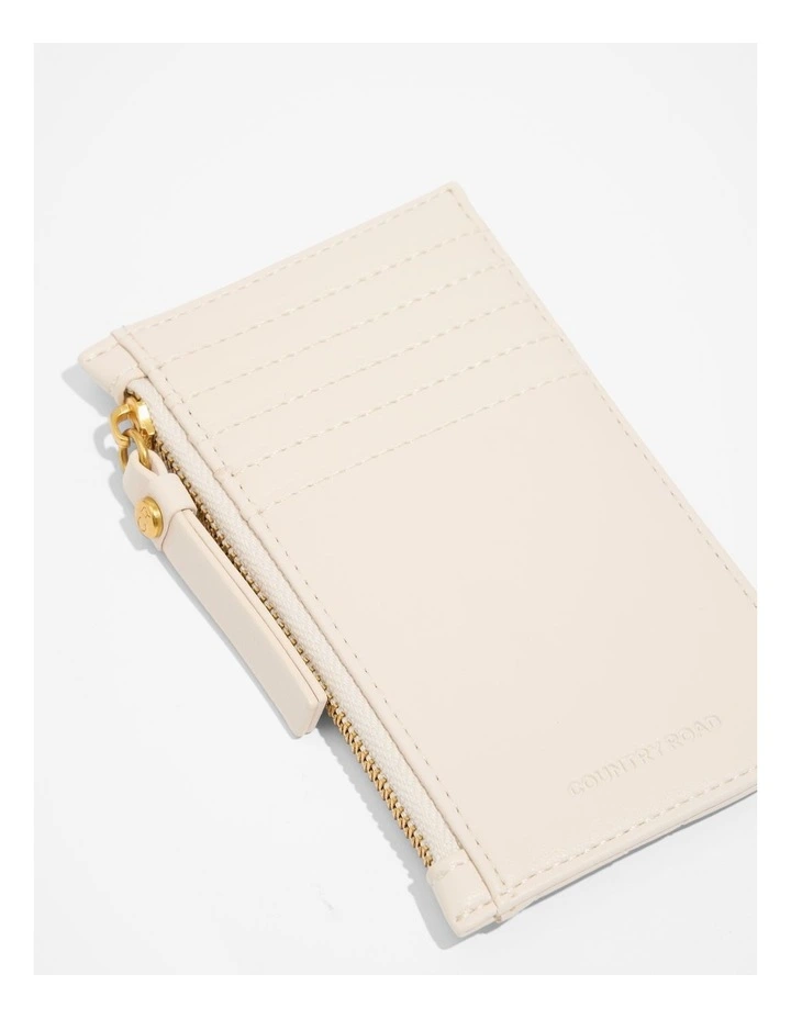 Quilted Credit Card Purse in Oyster