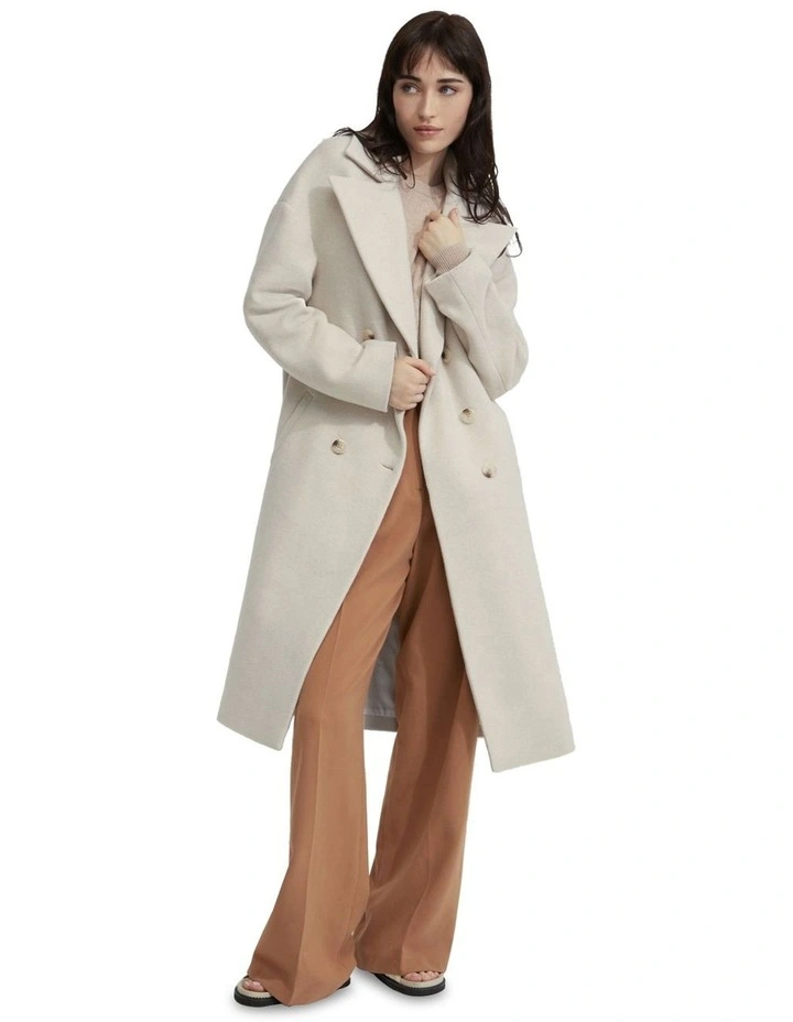 Anna Wool Rich Coat in Cream