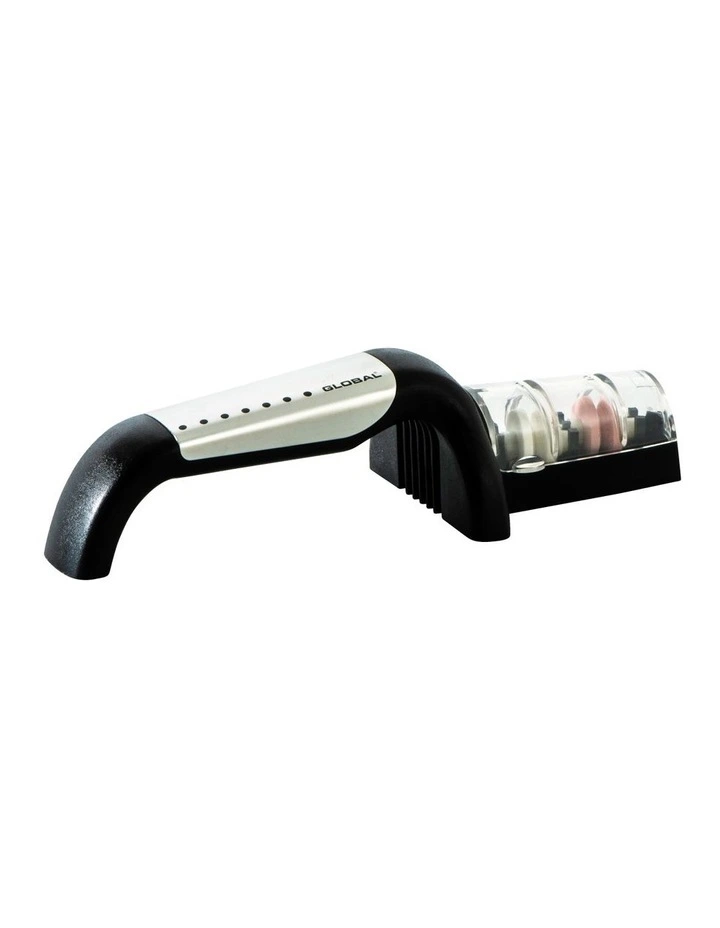 2 Stage Ceramic Water Knife Sharpener in Black