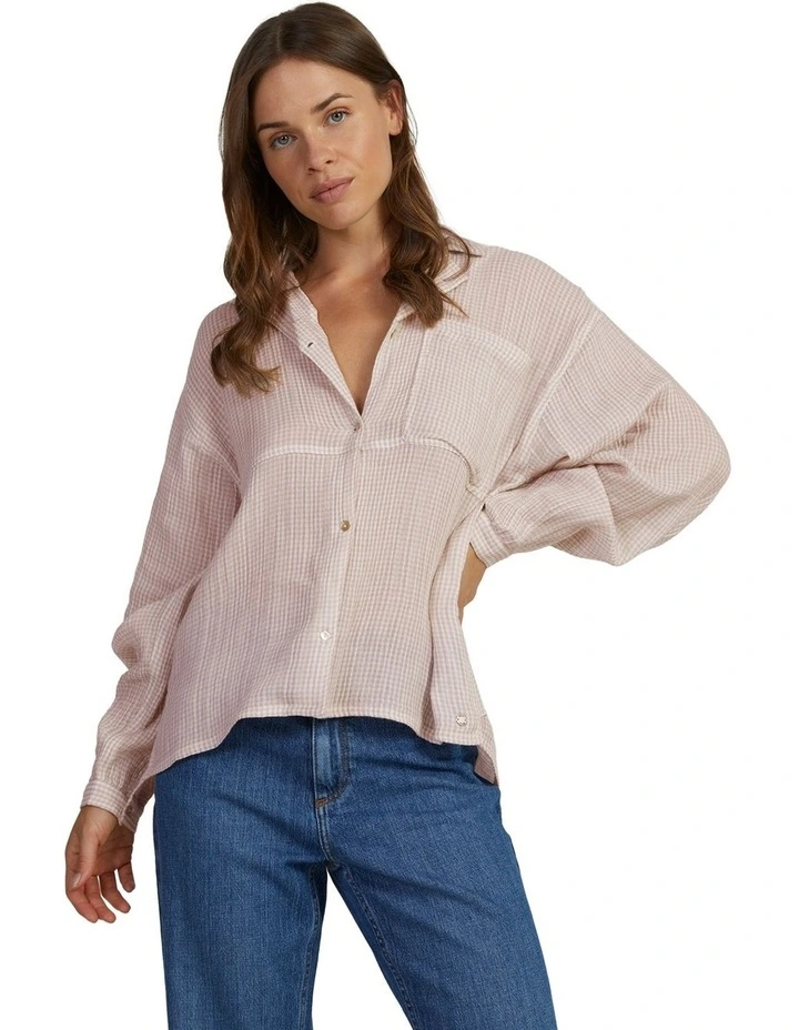 Chasing Sun Days Long Sleeve Shirt in Porcini Manovich