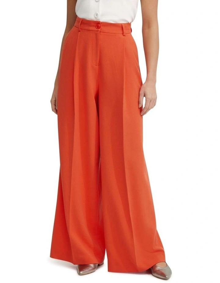 Margot Wide Leg Pants in Orange